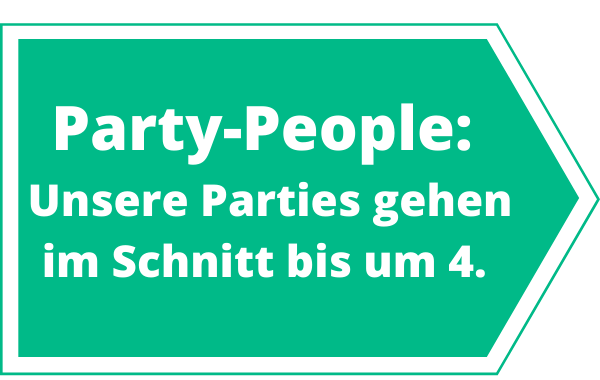 Party-People Unsere Parties gehen im Schnitt bis um 4- Party-People Unsere Parties gehen im Schnitt bis um 4-
